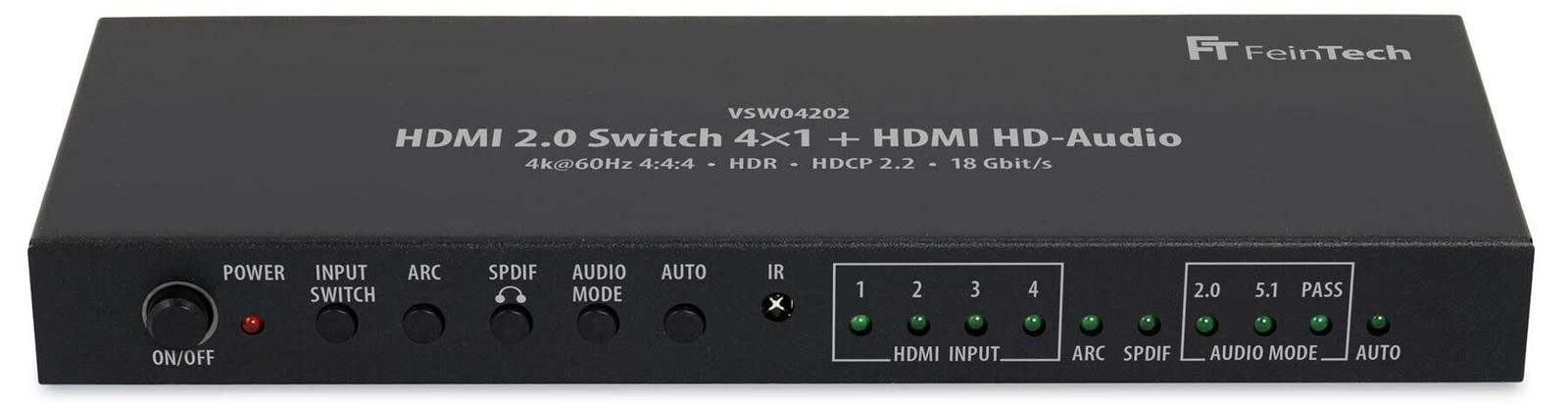 FeinTech HDMI-switch 2.0 VSW04202 (gerestaureerd exemplaar)