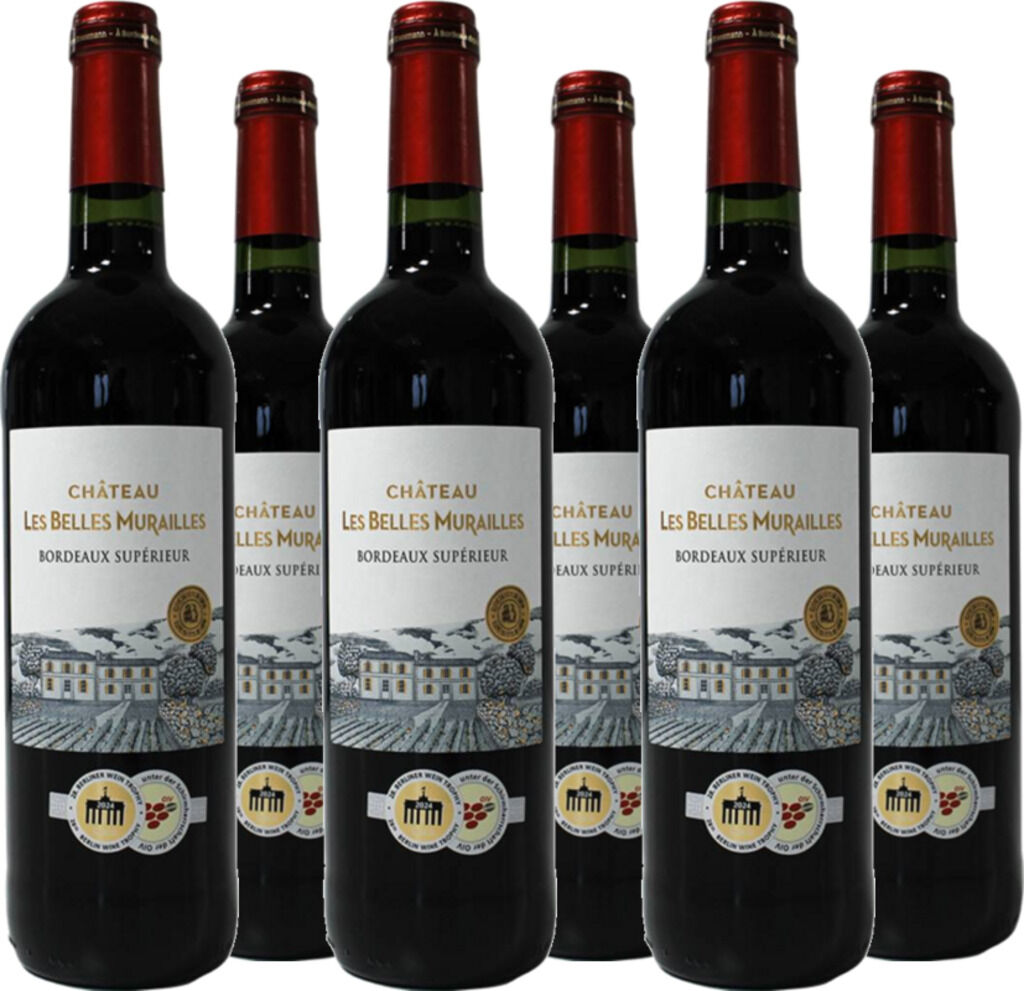 6er Vorteilspaket Château Les Belles Murailles Bordeaux Supérieur AC 2021 Vignobles Dourthe