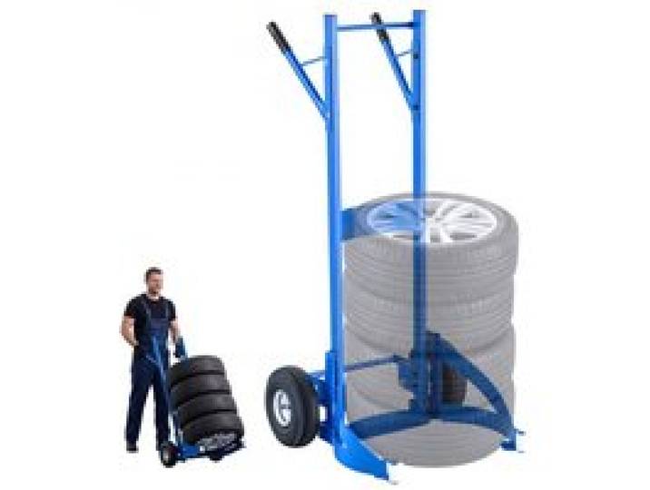 VEVOR Reifenradwagen 200 kg Traglast Reifenmontagewagen aus Kohlenstoffstahl für bis zu 4 Reifen Gleichzeitig, für Reifen Ø 21,6–29,5 Zoll, mit Verlängertem Gummigriff, für Werkstätten & Heimgaragen