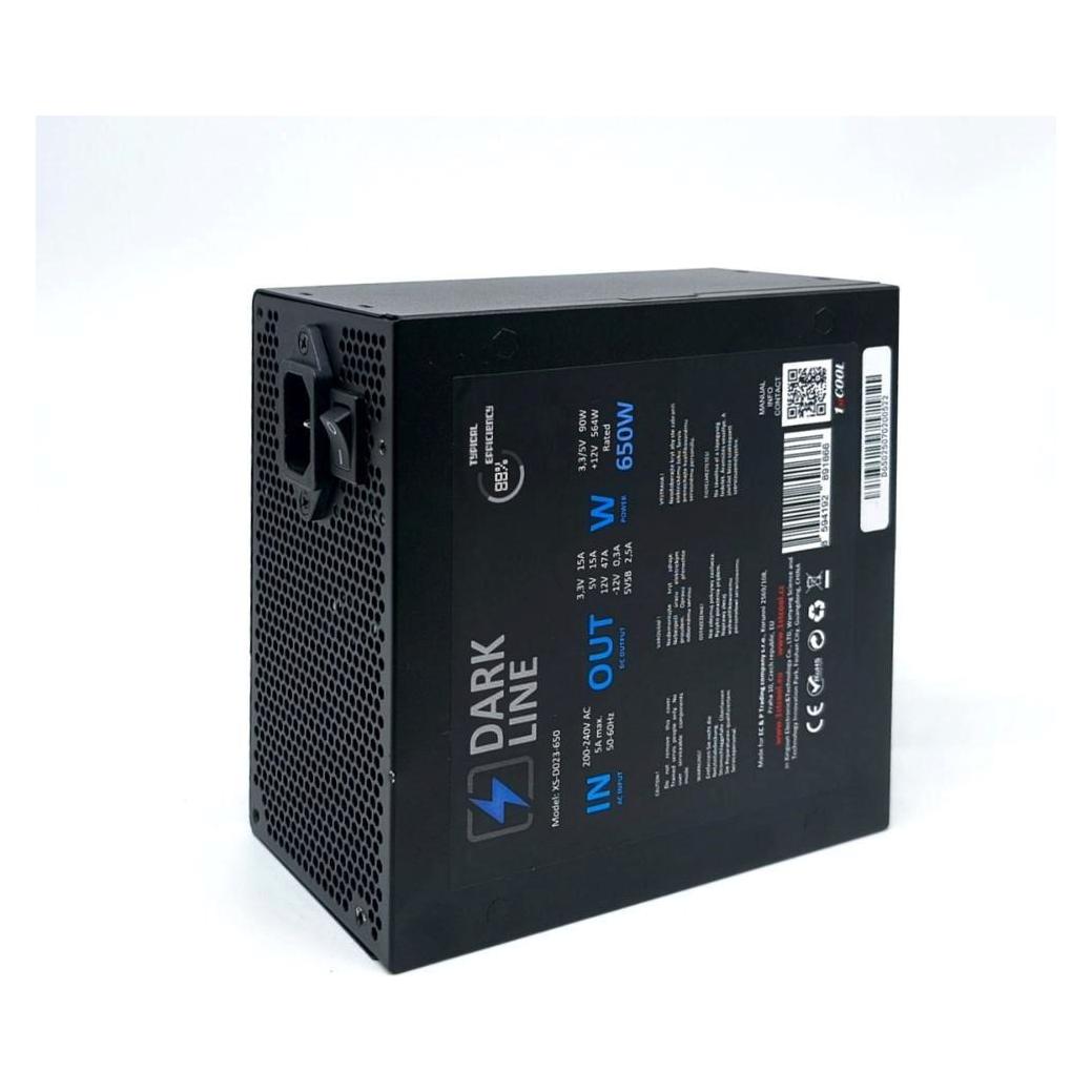 1st Cool 1stCOOL Zdroj Dark Line 650 88+, 650W, černá (650 W) (XS-D023-650)
