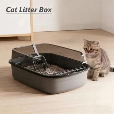 Uplift Picks Semi Enclosed Splashproof Cat Litter Box Tray For Small And Medium Cats e