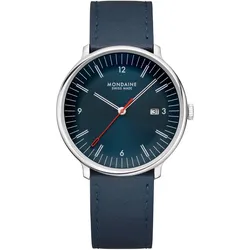 Mondaine MLE.41240.LQV.SET Herrenuhr Doppio Blau Set mit 2 Bändern