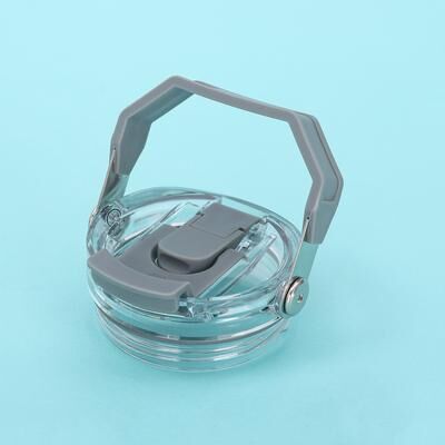 Multicon Wholesale Hub Leak Proof Sealed Double Drinking Cap Of Cup, Transparent Hand Held Insulated Portable Handle Cover grey