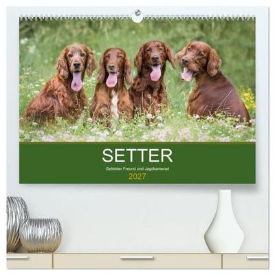 Setter - Geliebter Freund und Jagdkamerad (hochwertiger Premium Wandkalender 2027 DIN A2 quer), Kunstdruck in Hochglanz