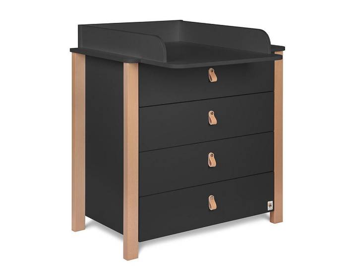Furnlux Wickeltisch Etude Schwarz 90x50x86 cm, Holz, 90x86x50 cm, Baby- und Kindermöbel, Babyzimmer, Wickelkommode & Zubehör, Wickelkommoden