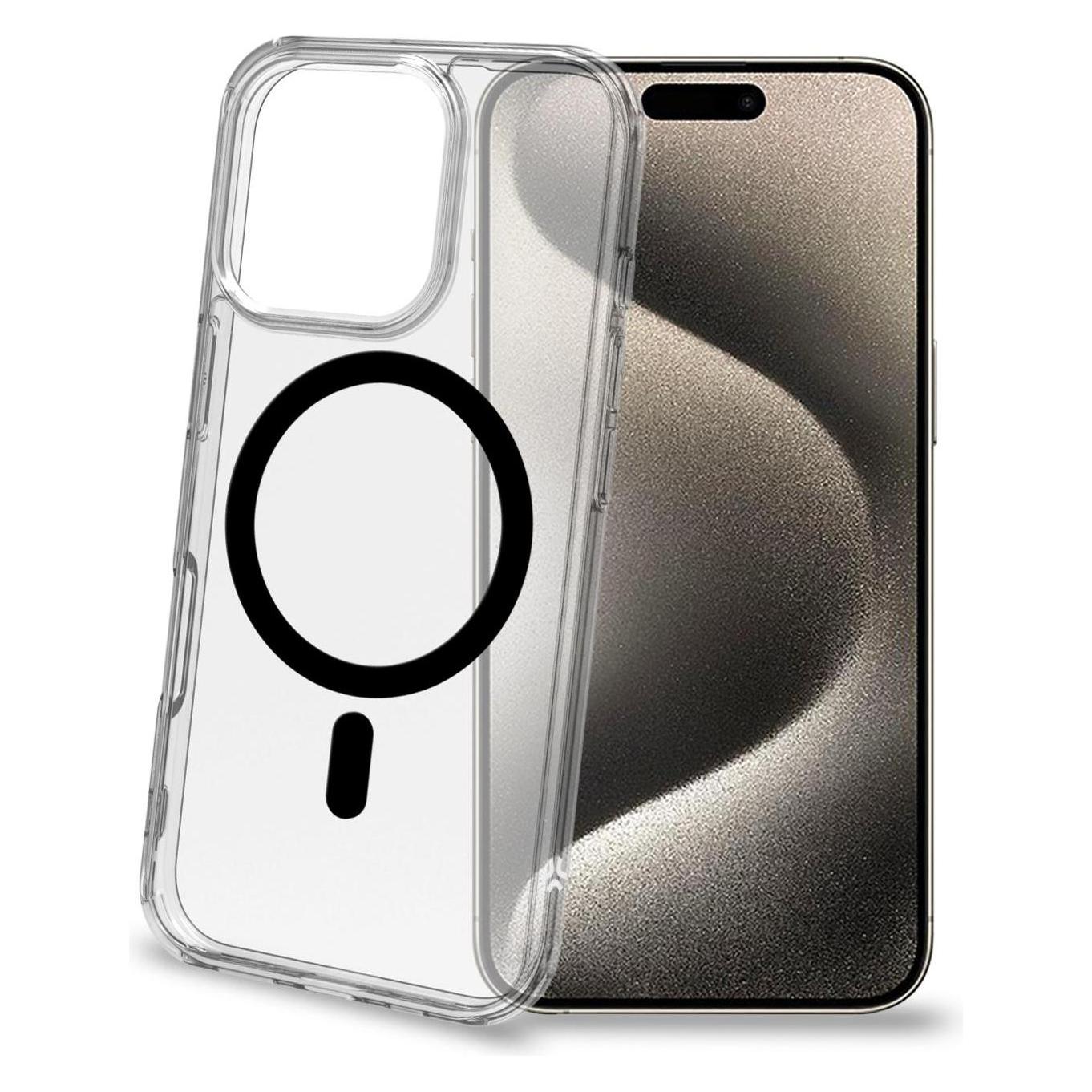 Celly Gel Skin Mag Cover für iPhone (Apple iPhone 16 Pro) (GELSKINMAG1113B)