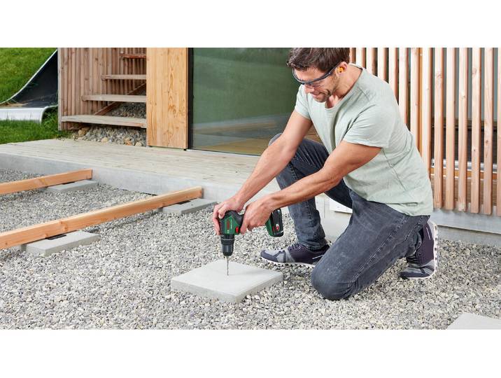 Akku-Schlagbohrmaschine BOSCH UniversalImpact 18V-60 , grün, B:101mm H:291mm L:386mm, Bohrmaschinen, Akku-Schlagbohrmaschine, Inkl. Koffer, mit 2 Akkus 18V/2Ah und Ladegerät