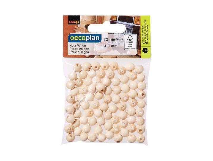 Oecoplan Holzperlen Poliert 8 mm 82 Stück