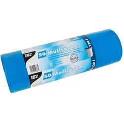 Papstar Müllsäcke LDPE 110 cm x 70 cm 120 Liter blau 50 Stück