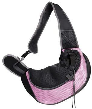 Uplifted Finds Pet Cat Dog Carrier Backpack Mesh Sling Travel Crossbody Shoulder Bag pink l