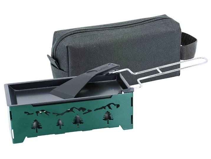Raclette KADASTAR 2go Panorama Grün , grün (grün, schwarz), B:18,7cm H:9cm T:6,3cm, Raclettes, Raclette