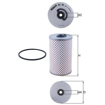 Mahle Kraftstofffilter [Hersteller-Nr. KX36D]