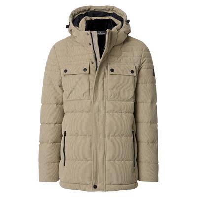 Winterjacke CASAMODA "CASAMODA Winterjacke uni", Herren, Gr. XL, beige, 100% Polyester, Jacken Winterjacke