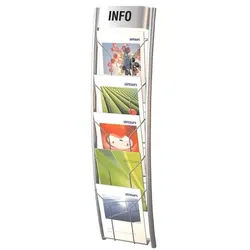 Kerkmann Wand-Prospekthalter »Filio II 6980« silber, 28x90x3 cm