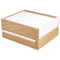 Schmuckbox Weiß/Naturfarben