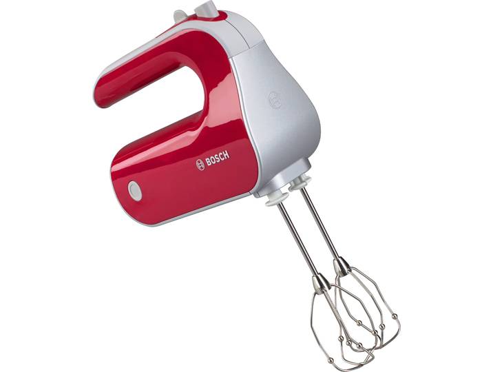 BOSCH Handmixer Styline MFQ40304, Edelst. Rührbesen/Knethaken, 5 Stufen, himbeerrot , rot (rot diamond rot), B:20cm H:14,2cm T:7,5cm, Mixer, Turbostufe, leichtes Gehäuse, Made in Europe, Handmixer