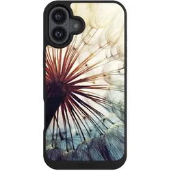 Nivocase Handyhülle für Apple iPhone 16 Plus Hülle NIVOpure Case Schwarz Blumen Fotografie Pusteblume (Apple iPhone 16 Plus), Smartphone Hülle, Schwarz