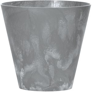 Prosperplast Tubus Beton Effect Übertopf, grau, Ø 40 x 37 cm, aus Kunststoff, für innen und außen