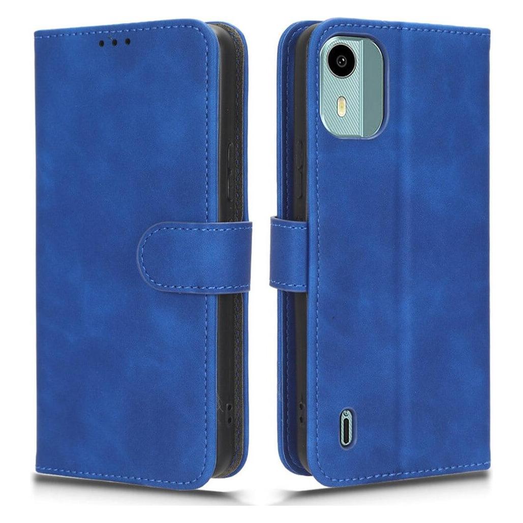 Cover-Discount Nokia C12 - Leder Etui Hülle blau (Nokia C12) (660137386B)