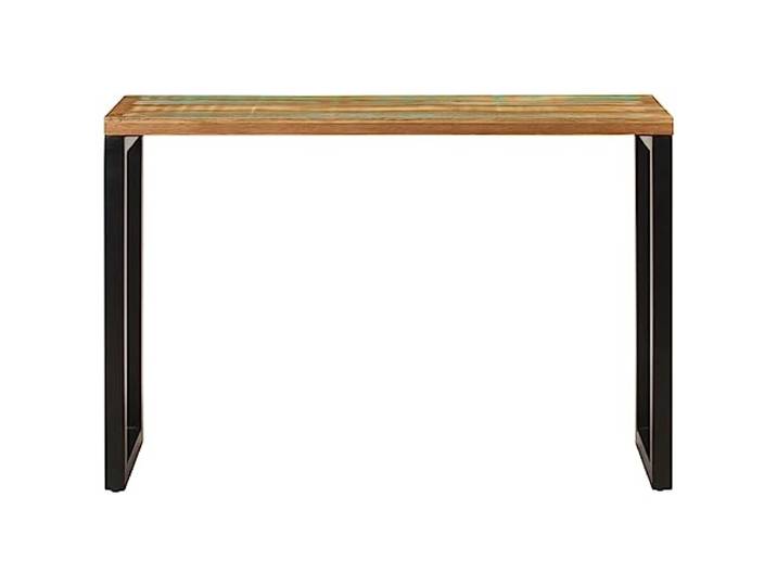 Konsolentisch aus Massivholz aus Recycling, Eiserner Rahmen, 110x35x75 cm Handgemachte einzigartige Farben, ökologisches Material, stabiler Eisenrahmen, Wandbefestigung inkl