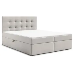 BOXBETT GALATA 160x200 cm mit Bettkasten und Matratze - Beige + TOPPER