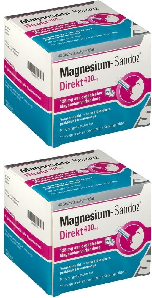 Magnesium Sandoz Direkt 400 mg Sticks 2x 2x48 St Granulat