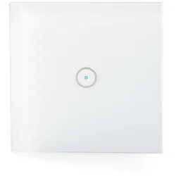 Nedis SmartLife Wandschalter - Single - Wandhalterung - 1000 W - Android / IOS - Glas - Weiss
