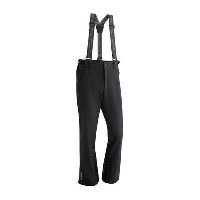 Skihose MAIER SPORTS "Lothar 2.0", Herren, Gr. 54, Normalgrößen, schwarz, Vorderseite: 92% Polyester, 8% Elasthan Rückseite: 100% Polyester, Hosen Skihose, Herren Softshell-Schneehose, atmungsaktiv und winddicht, Slim Fit