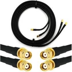 Rangeful RP-SMA Male to RP-SMA Male 5m Twin Coaxial Cable — HF240 (LMR240 equivalent), Antennenkabel