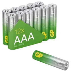 GP Batteries 12er-Pack Batterien »Super Alkaline« Micro/ AAA / LR03