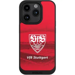 Nivocase Handyhülle für Apple iPhone 15 Pro Hülle NIVOpure Case Schwarz Offizielles Lizenzprodukt Stadion (Apple iPhone 15 Pro), Smartphone Hülle, Schwarz