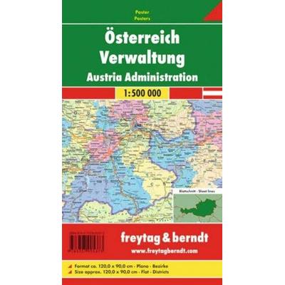 freytag & berndt Poster Österreich Verwaltung 1:500.000, Karte von , KOMPASS Freytag & Berndt, 978-3-7079-0537-3