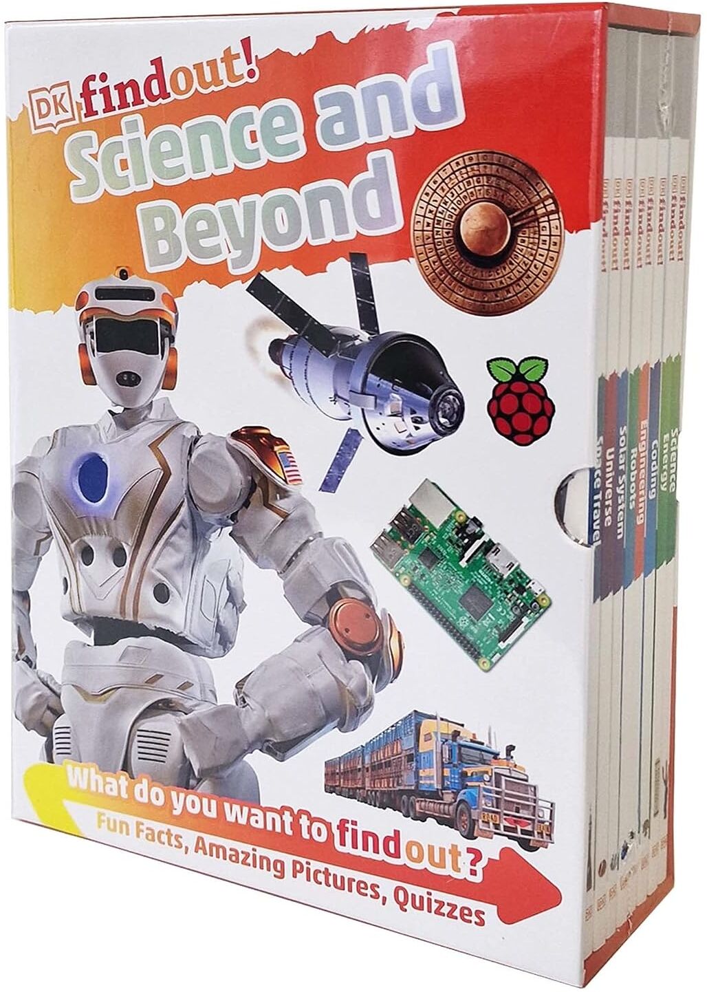 DKfindout! Science and Beyond 8 Books Collection Set by DK - Paperback - Ages 7-9 - Science, Energy, Coding, Engineering, Robots, Solar System, Universe & Space Travel
