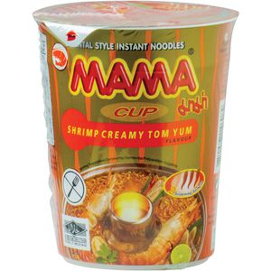 Mama Fertiggericht Cup Shrimp Creamy Tom Yum, Nudelsuppe mit Garnelengeschmack, je 70 g, 16 Stück