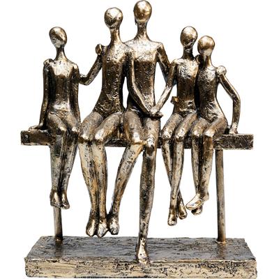 Dekofigur KARE DESIGN "Deko Figur Sitting Break 24cm", gold (goldfarben), B:20cm H:23,5cm T:8,5cm, Polyresin, Dekofiguren