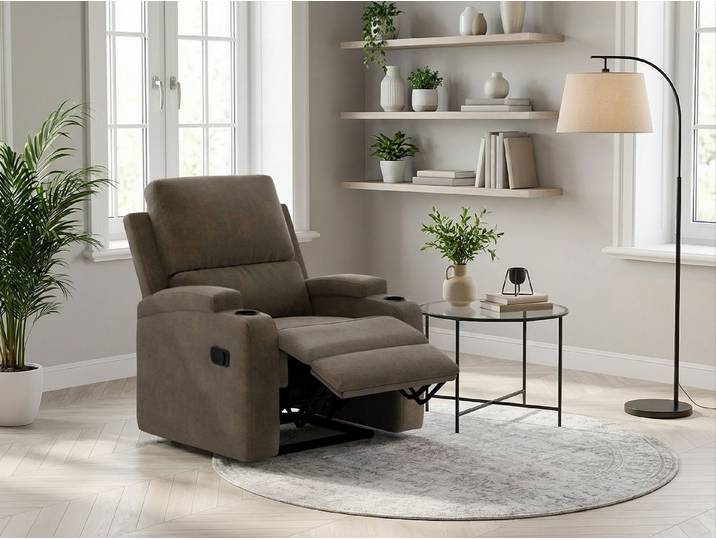 OTTO home Relaxsessel NAPORI Microfaser, Kinosessel, Multimedia-Sessel, TV-Sessel mit manueller u elektrischer Relaxfunktion u. Getränkehalter