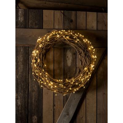 KONSTSMIDE LED-Lichtervorhang, braun (kupferfarben), Dioden 200 Stk. Flammen 200 Stk., Gesamtlänge 7m, Lichterketten, LED Sternenlametta, 10 Stränge à 20 Dioden
