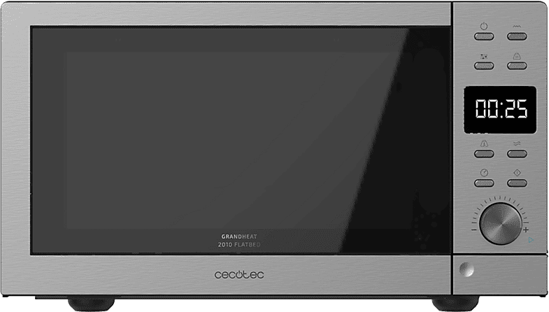REACONDICIONADO Seminuevo Muy bueno Microondas - Cecotec Sin Plato Grandheat 2010 Flatbed Steel, 9 Funciones preconfiguradas, Quick Start