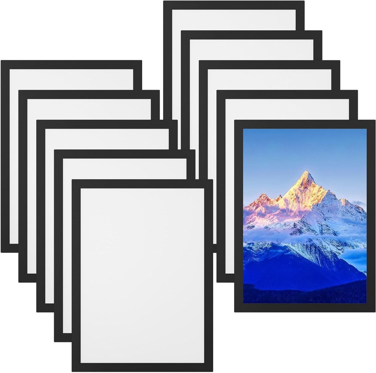 Magnetische Fotolijsten Zwart A4 - Zelfklevende Posterlijsten voor Muurdecoratie