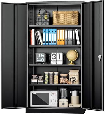 SUNCROWN Garage Cabinet Tool Storage Workbenches with Locking Doors and Adjustable Shelves