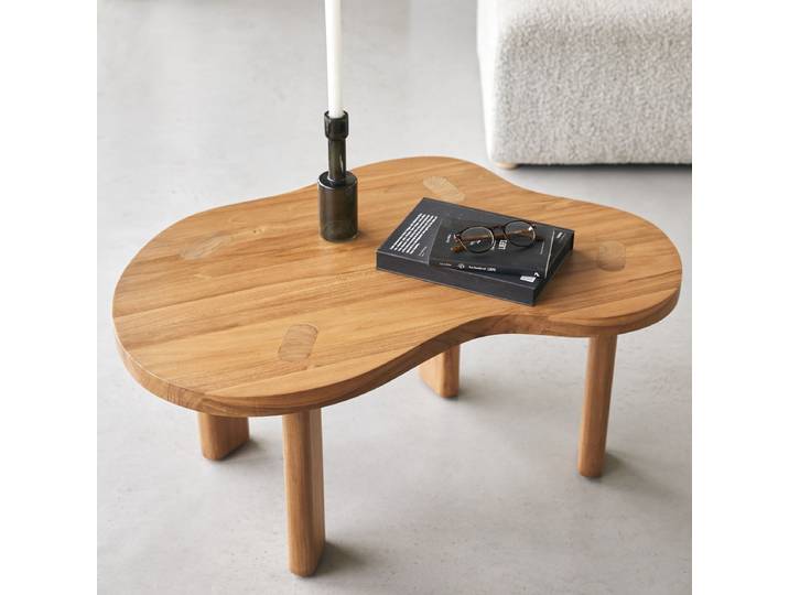 Couchtisch aus massivem Teakholz - Natur - Teak
