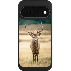 Nivocase Handyhülle für Google Pixel 11 Hülle NIVOpure Case Schwarz Hirsch Wald Wiese (Google Pixel 11), Smartphone Hülle, Schwarz