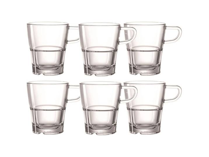Kaffeetassen-Set Leonardo transparent Glas H 9.4 cm 0.25 l - Kaffeetassen-Set