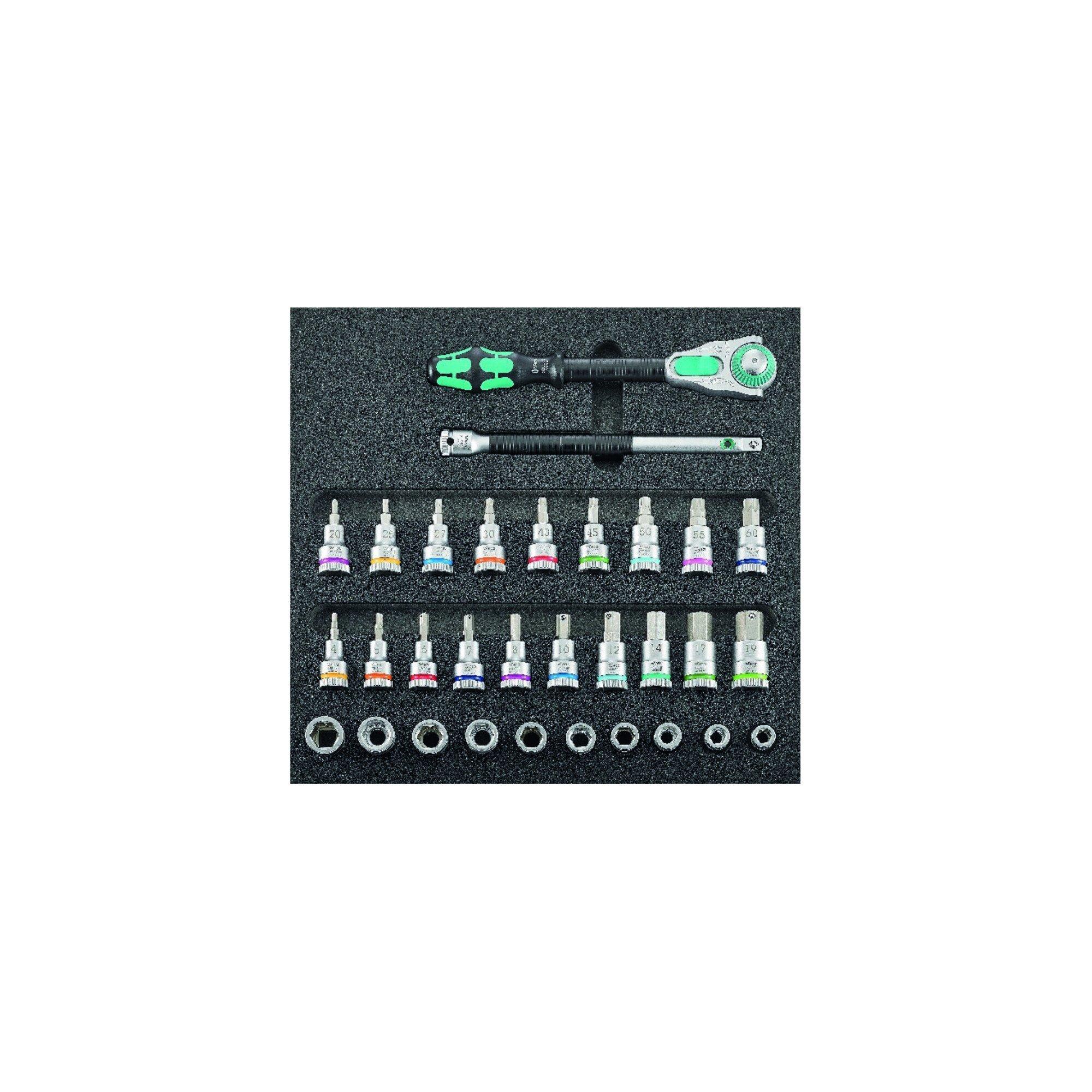Werkzeugmodul 1/3 Steckschlüssel 1/2" Zyklop und Haltefunktion Wera
