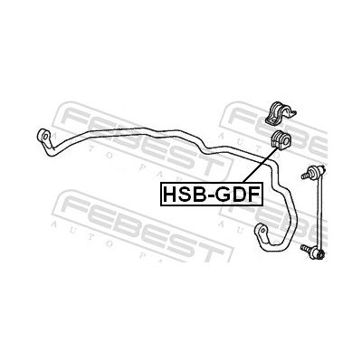 FEBEST Lagerung, Stabilisator HSB-GDF Vorderachse für HONDA