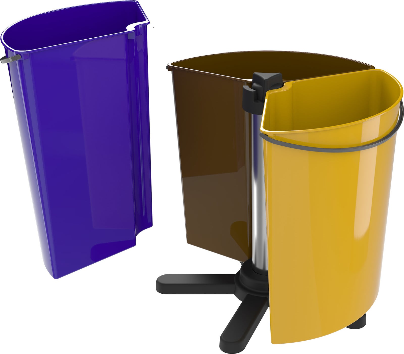 EcoBin Spin afvalcontainer voor afvalscheiding zonder deksel
