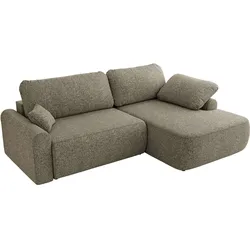 ECKSCHLAFSOFA CUBO L Grau Struktur - rechts