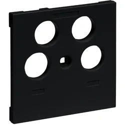 Legrand 765357 SEANO Abdeckung TV-R-SAT-SAT für Fremdfabrikate, Farbe: Schwarz lackiert