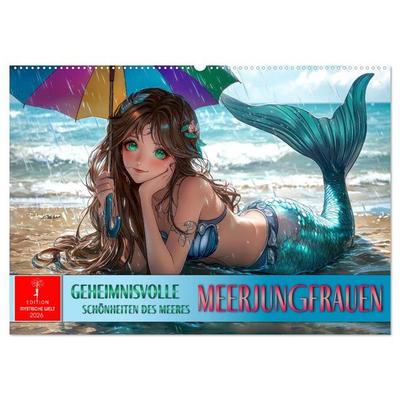 Meerjungfrauen - geheimnisvolle Schönheiten des Meeres (Wandkalender 2026 DIN A2 quer), CALVENDO Monatskalender