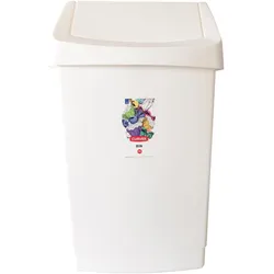 Curver Abfalleimer Click-It 50l weiss mit Schwingdeckel, Abfalleimer, Weiss